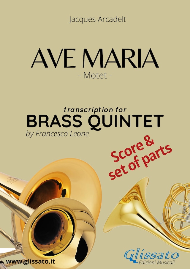 Kirjankansi teokselle Ave Maria - Brass Quintet score & parts