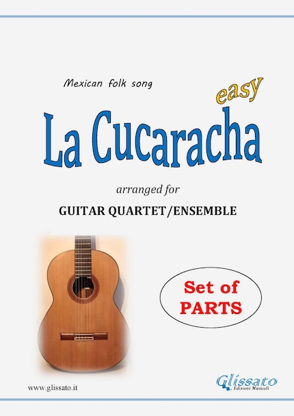 La Cucaracha - Guitar Quartet set of parts bookCoverFor