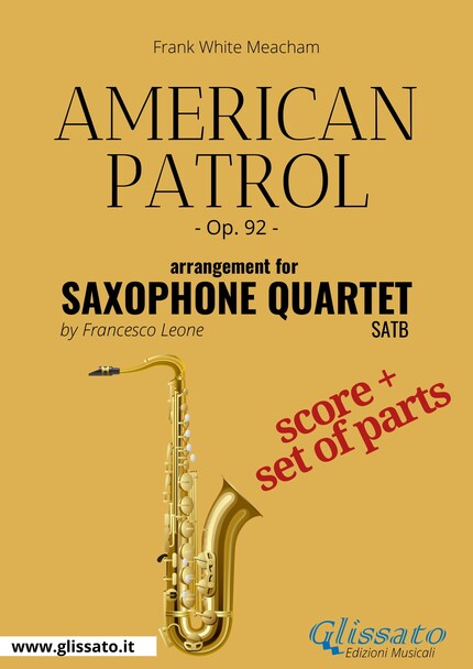 American Patrol - Saxophone Quartet score & parts bookCoverFor