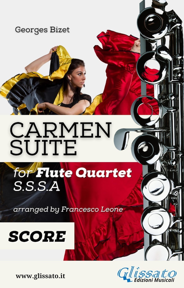Book cover for "Carmen" Suite for Flute Quartet (score)