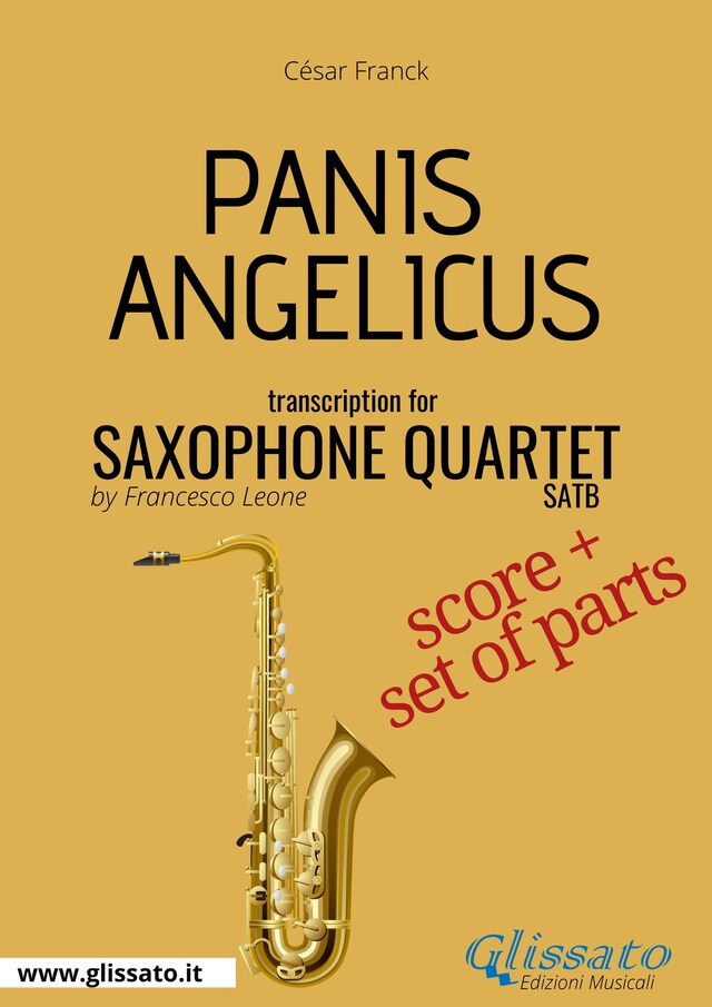 Panis Angelicus - Saxophone Quartet score & parts Bokomslag for Panis Angelicus - Saxophone Quartet score & parts