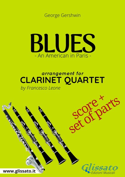 Blues (An American in Paris) - Clarinet Quartet score & parts bookCoverFor