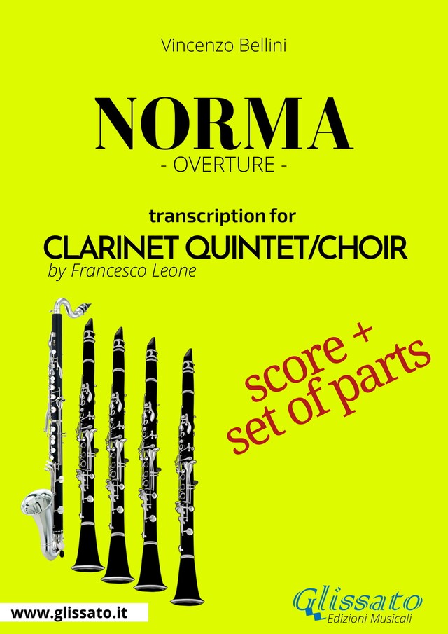 Bokomslag for Norma - Clarinet Quintet/Choir score & parts