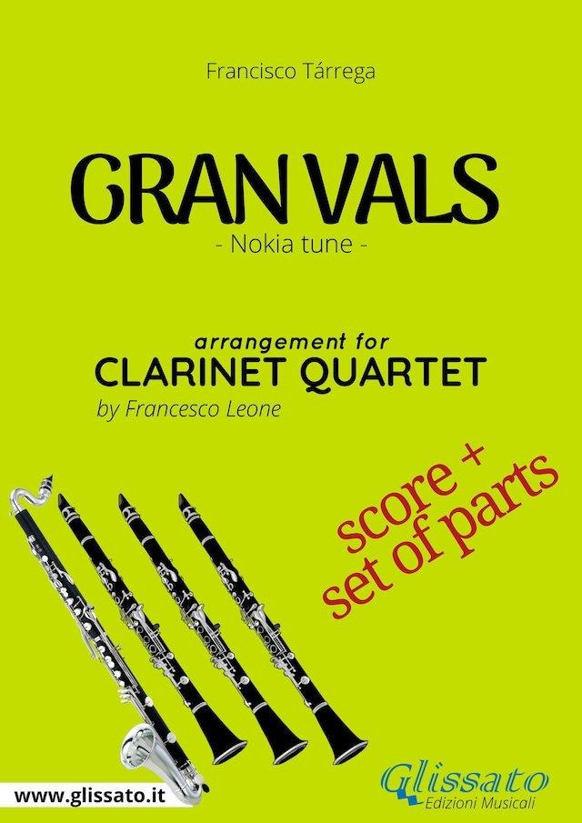 Couverture de livre pour Gran vals - Clarinet Quartet score & parts