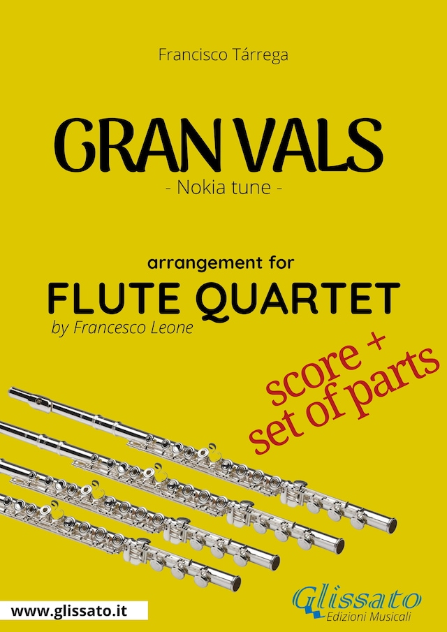 Couverture de livre pour Gran vals - Flute Quartet score & parts