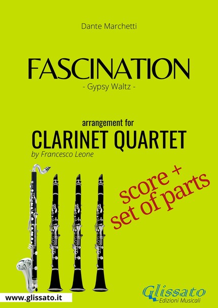 Fascination - Clarinet Quartet score & parts bookCoverFor