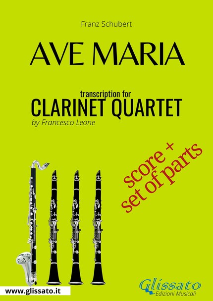 Ave Maria - Clarinet Quartet score & parts bookCoverFor