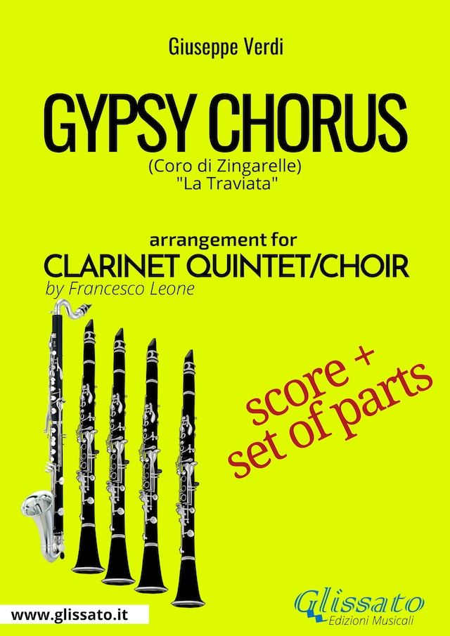 Bokomslag for Gypsy Chorus - Clarinet quintet/choir score & parts