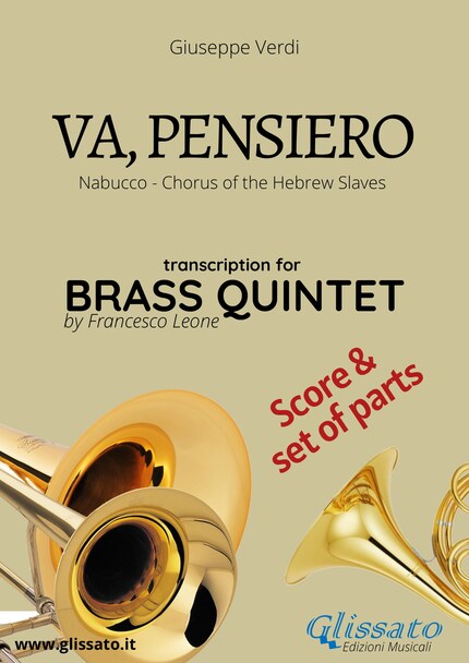 Va, pensiero - Brass Quintet score & parts bookCoverFor
