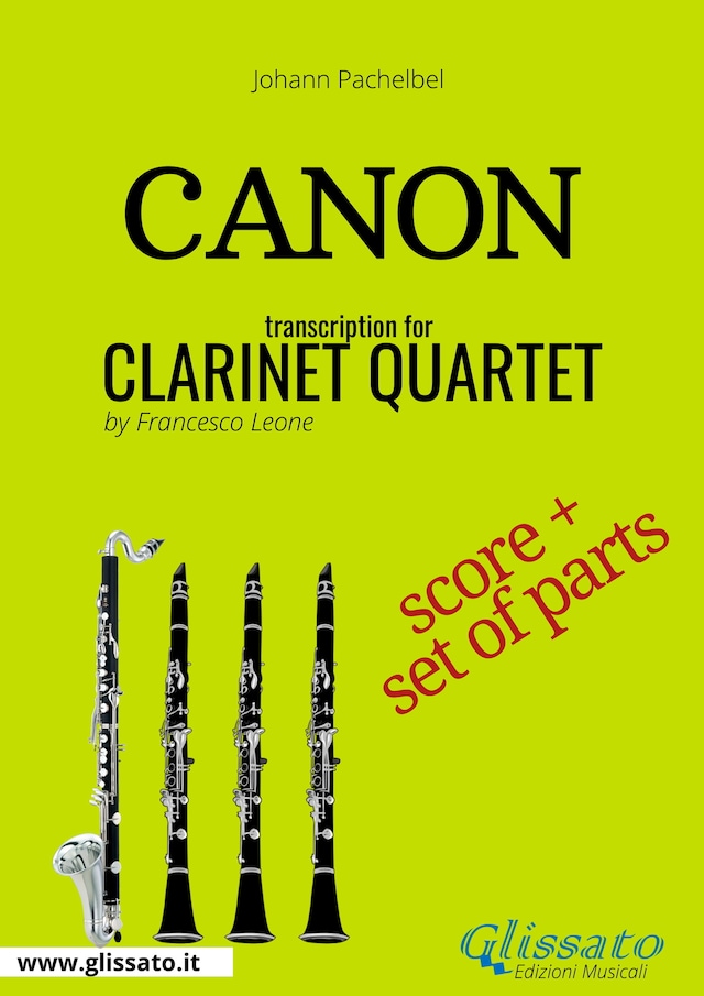 Canon (Pachelbel) - Clarinet Quartet score & parts