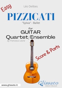 Pizzicati - Easy Guitar Quartet score & parts