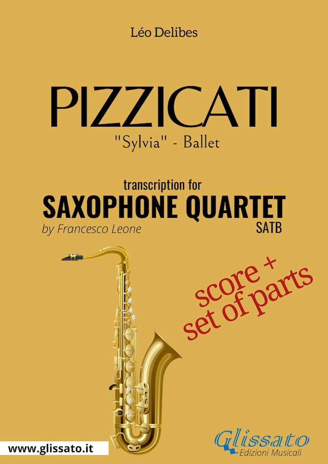 Couverture de livre pour Pizzicati - Saxophone Quartet score & parts
