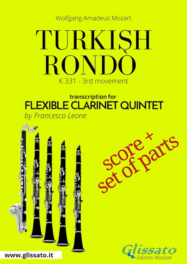 Book cover for Turkish Rondò - Flexible Clarinet Quintet score & parts