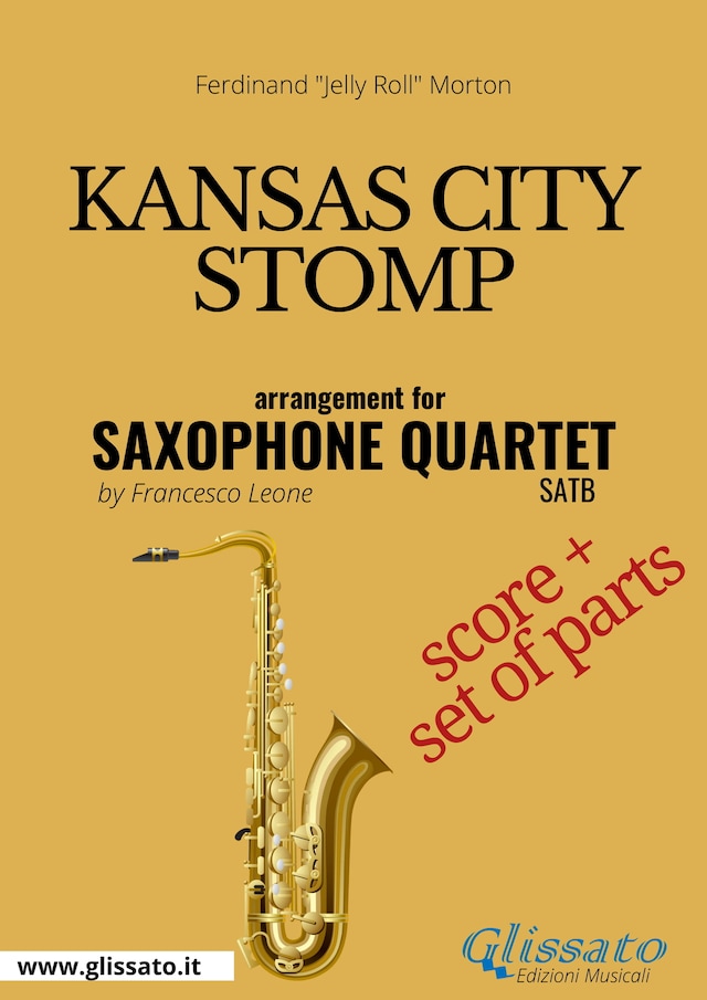 Bokomslag for Kansas City Stomp - Saxophone Quartet score & parts
