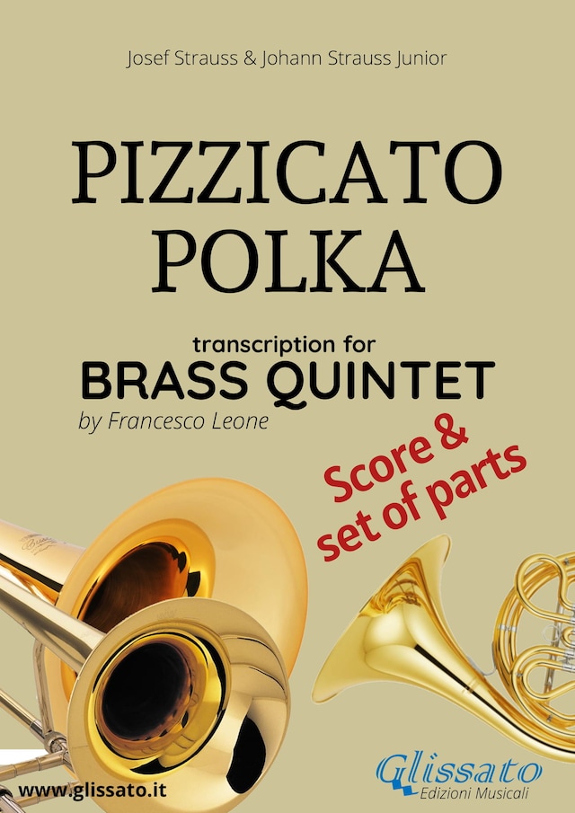 Kirjankansi teokselle Pizzicato Polka - Brass Quintet score & parts