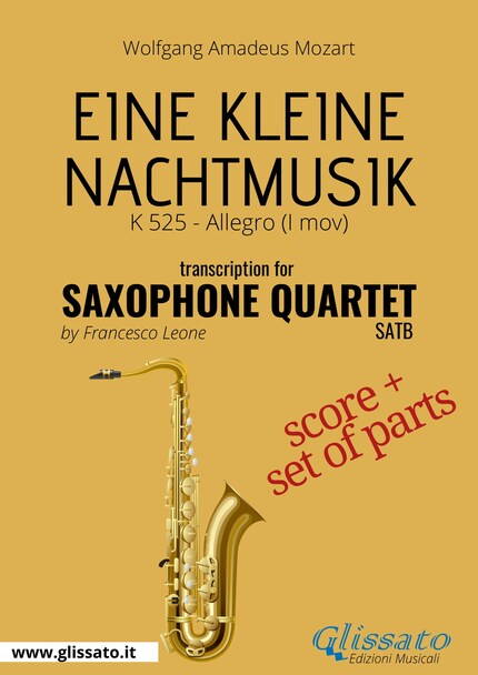 Eine Kleine Nachtmusik - Saxophone Quartet score & parts bookCoverFor
