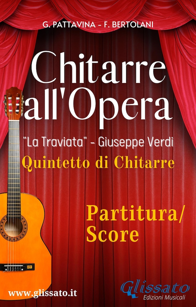 Kirjankansi teokselle "Chitarre all'Opera" Quintetto di Chitarre (partitura)