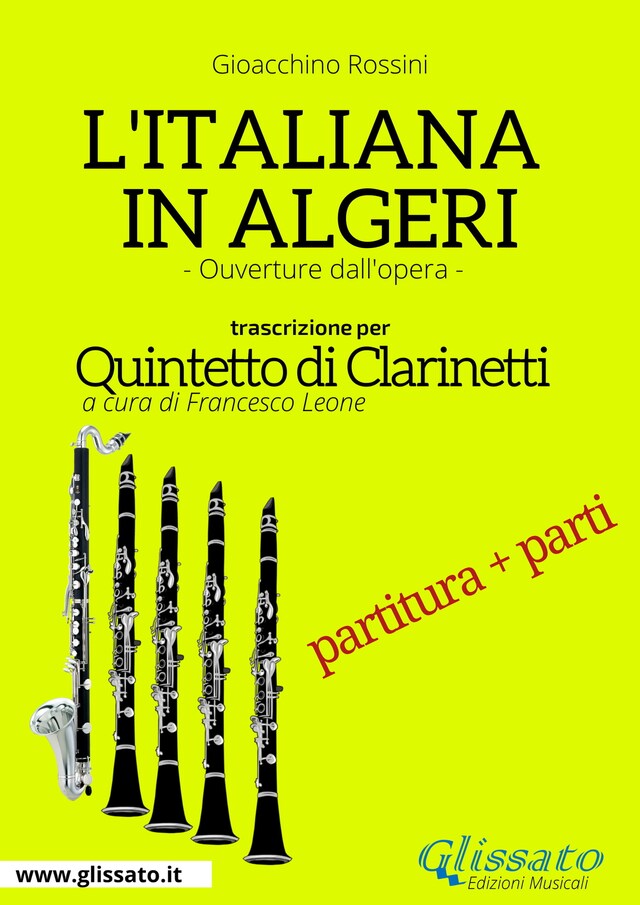 Boekomslag van L'Italiana in Algeri - Quintetto di Clarinetti  partitura e parti