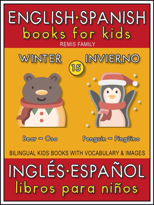 Buchcover für 15 - Winter (Invierno) - English Spanish Books for Kids (Inglés Español Libros para Niños)