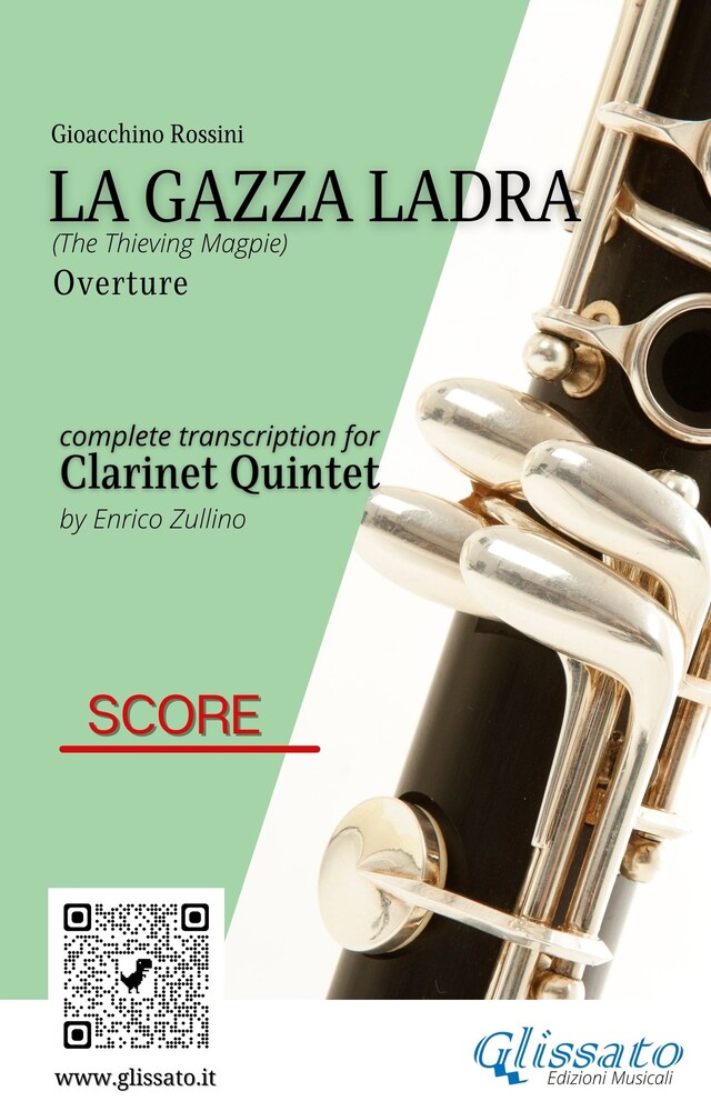 Boekomslag van Clarinet Quintet Score "La gazza ladra" overture