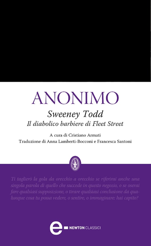 Book cover for Sweeney Todd. Il diabolico barbiere di Fleet Street