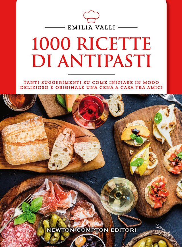 Copertina del libro per 1000 ricette di antipasti