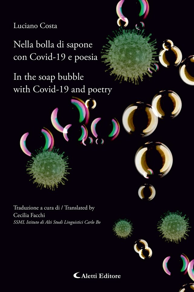 Kirjankansi teokselle Nella bolla di sapone con Covid-19 e poesia (In the soap bubble with Covid-19 and poetry)