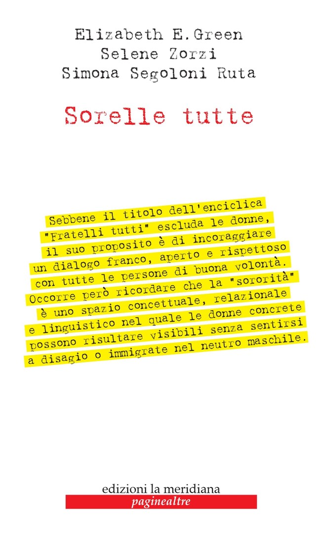 Kirjankansi teokselle Sorelle tutte