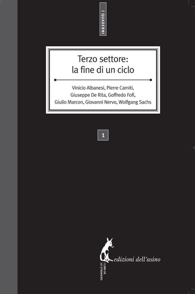 Boekomslag van Terzo settore: la fine di un ciclo