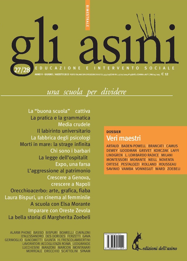 Book cover for Gli asini rivista 27-28