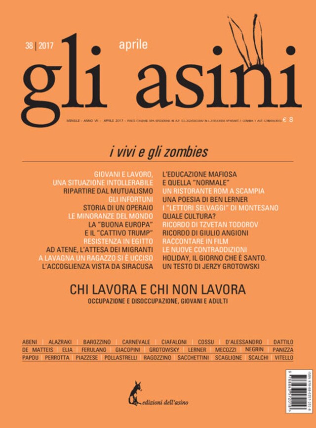 Book cover for Gli asini n. 38 aprile 2017