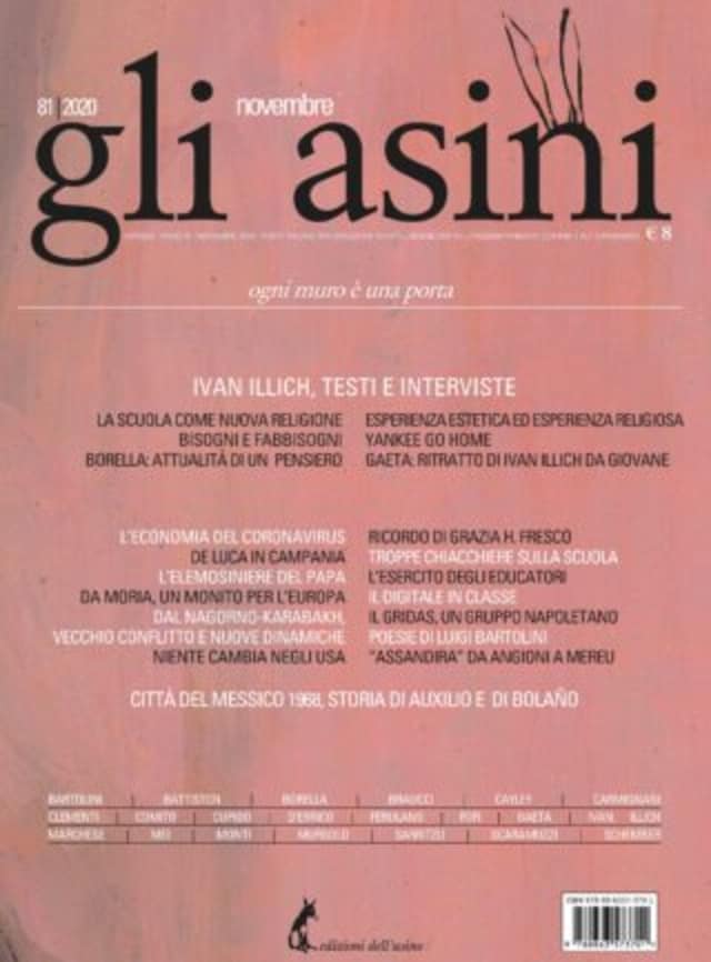 Book cover for "Gli asini" n. 81 novembre 2020