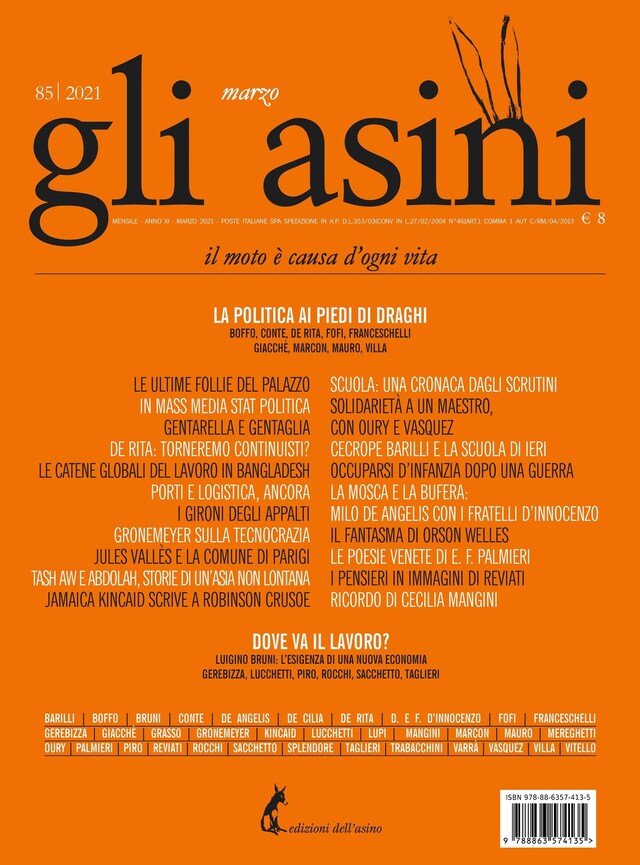 Buchcover für "Gli asini" n. 85 marzo 2021