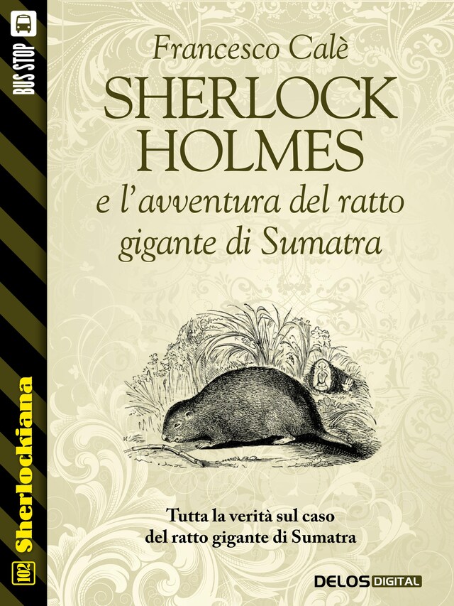 Kirjankansi teokselle Sherlock Holmes e l'avventura del ratto gigante di Sumatra