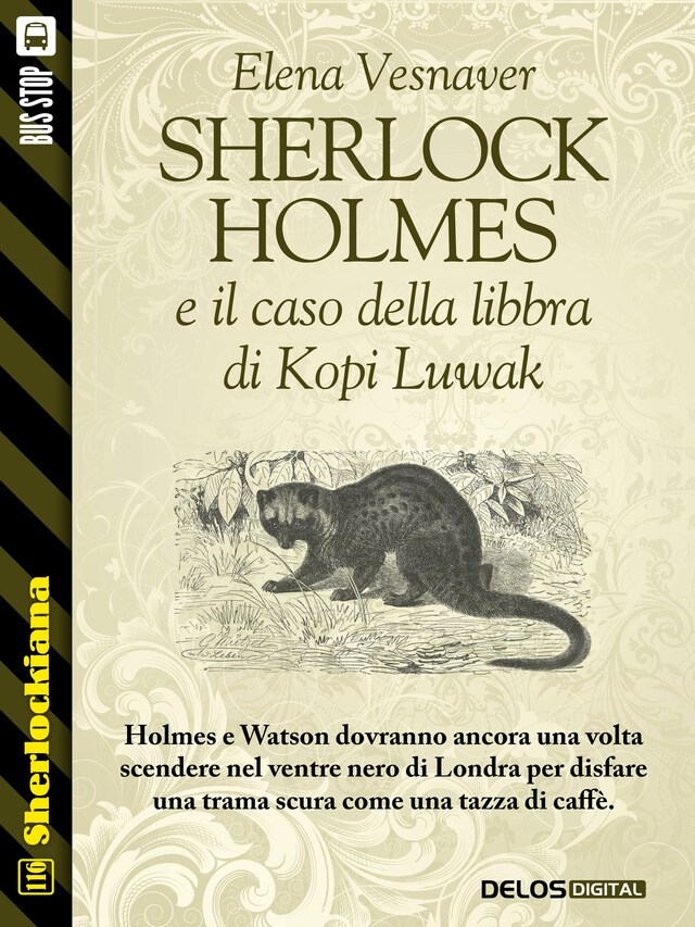 Book cover for Sherlock Holmes e il caso della libbra di Kopi Luwak