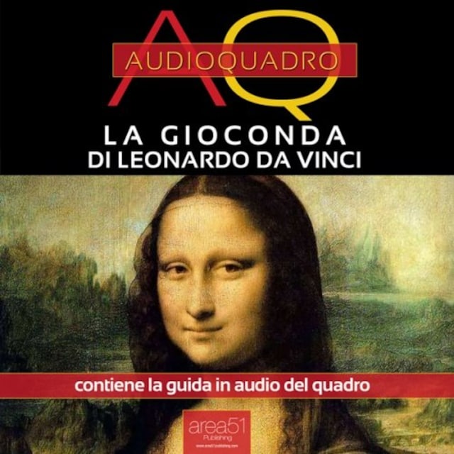 Kirjankansi teokselle La Gioconda di Leonardo da Vinci. Audioquadro