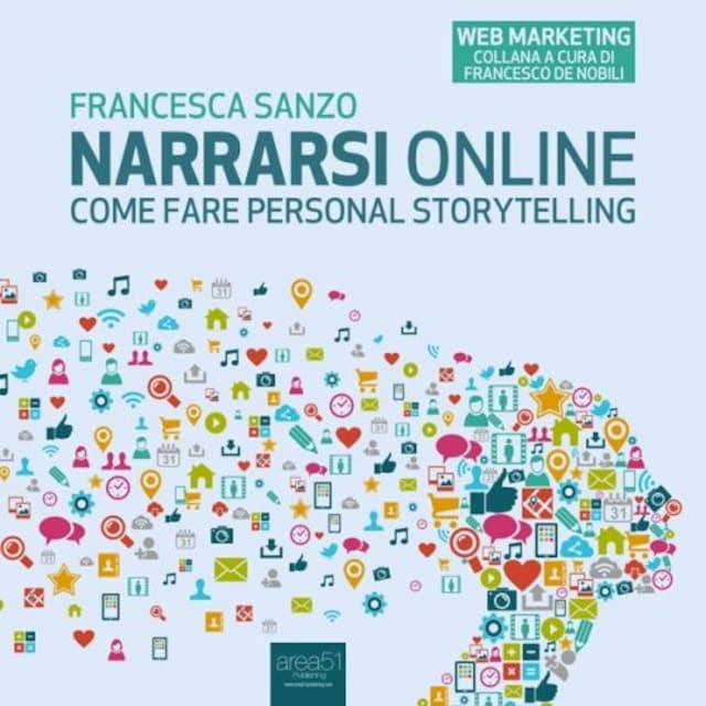 Book cover for Narrarsi online. Come fare personal storytelling
