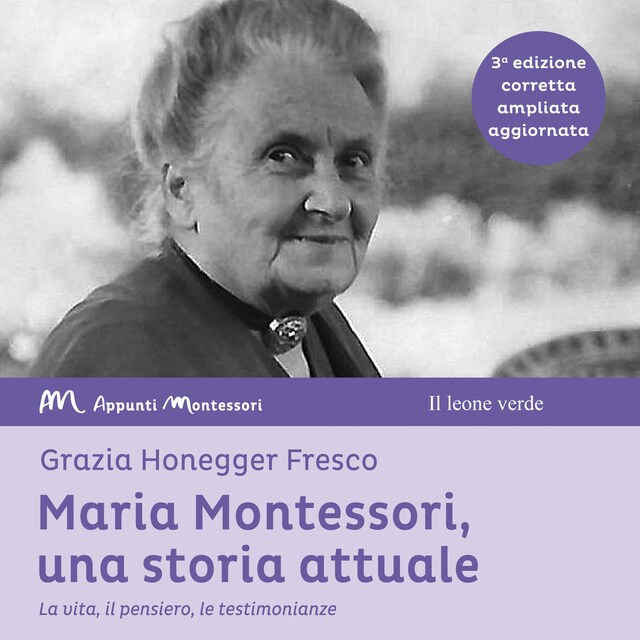 Copertina del libro per Maria Montessori, una storia attuale