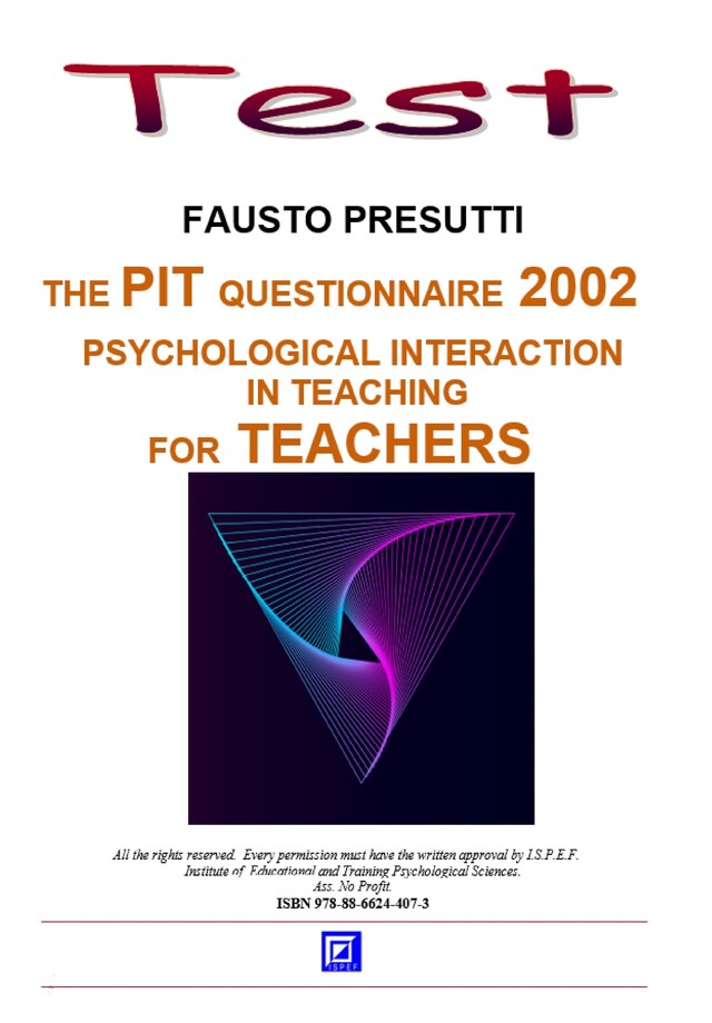 Buchcover für The PIT Questionnarie 2002 for Teachers