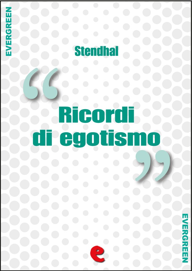 Copertina del libro per Ricordi di Egotismo