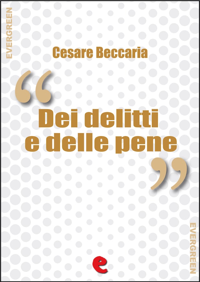 Okładka książki dla Dei Delitti e delle Pene
