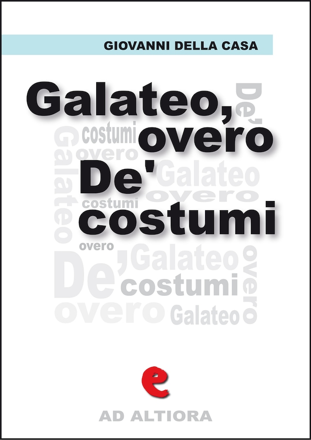 Galateo, overo De’ costumi Book cover for Galateo, overo De’ costumi
