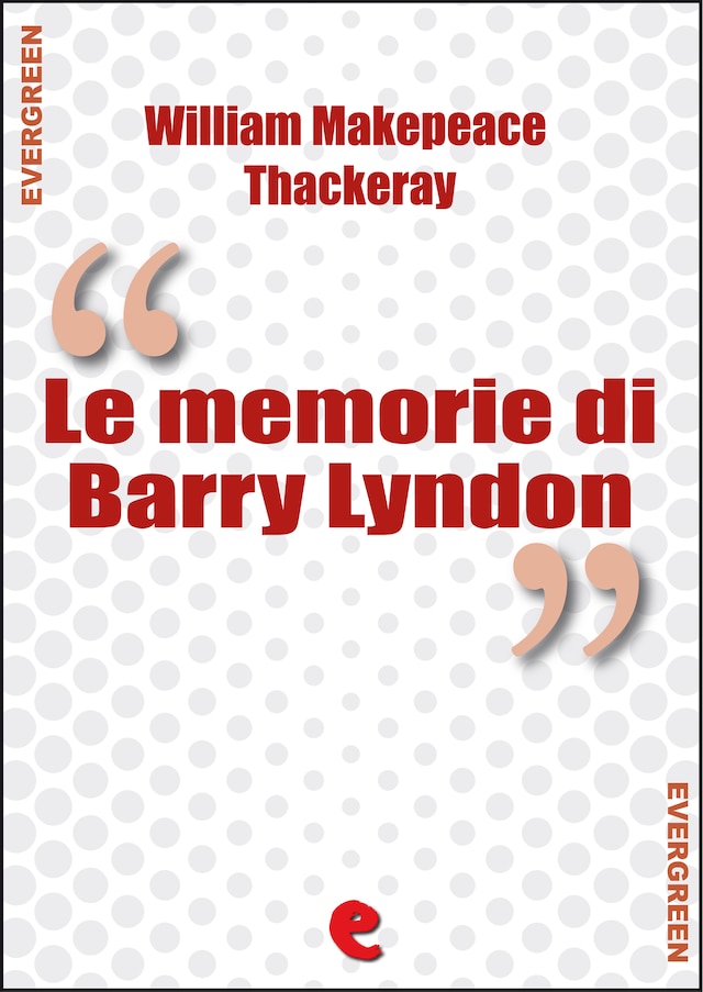 Buchcover für Le Memorie di Barry Lyndon (The Luck of Barry Lyndon)