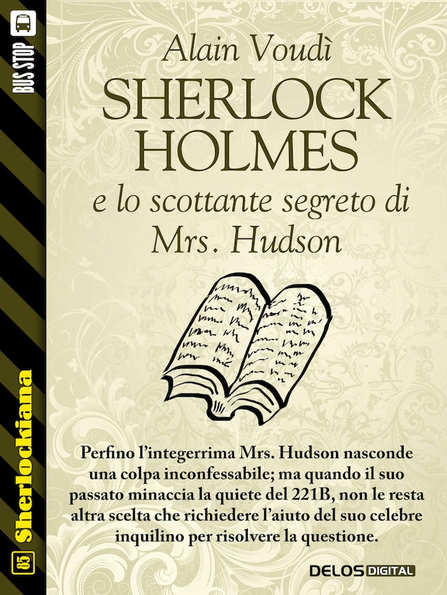 Boekomslag van Sherlock Holmes e lo scottante segreto di Mrs. Hudson