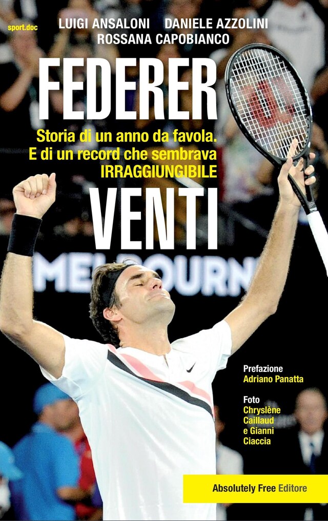 Copertina del libro per Federer venti