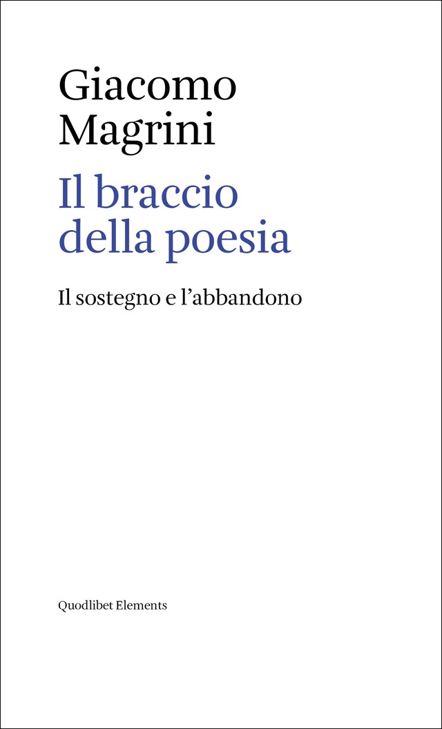 Kirjankansi teokselle Il braccio della poesia