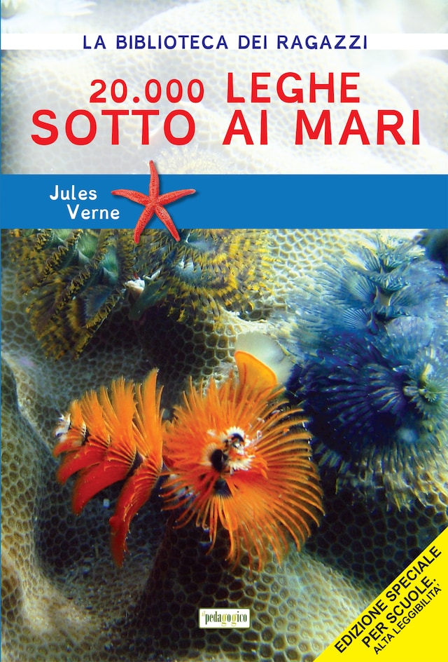 Copertina del libro per 20.000 leghe sotto i mari