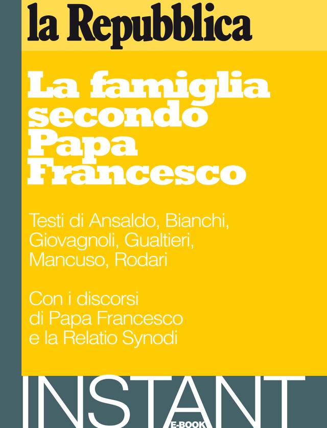 Book cover for La famiglia secondo Papa Francesco