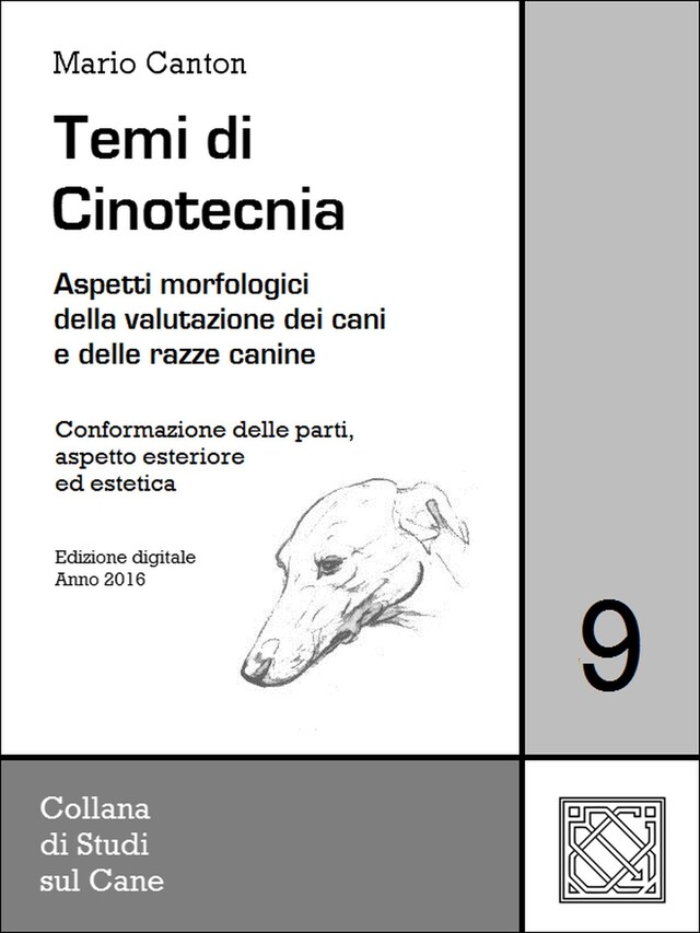 Buchcover für Temi di Cinotecnia 9 - Conformazione delle parti, aspetto esteriore ed estetica