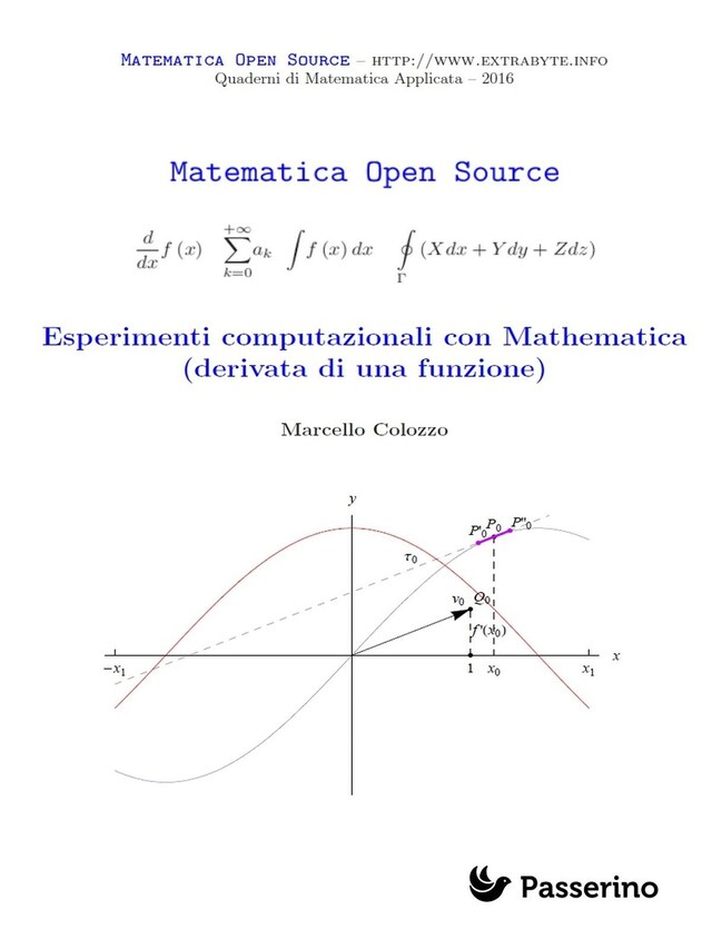 Portada de libro para Esperimenti computazionali con Mathematica (derivata di una funzione)